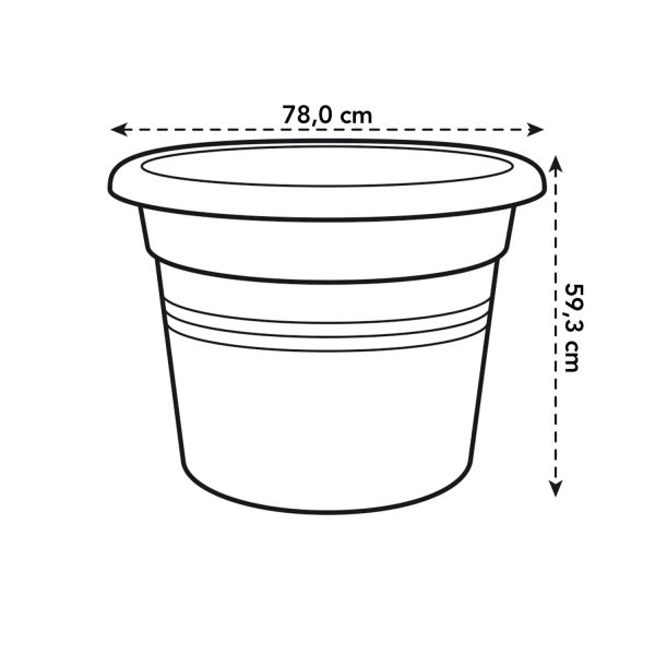 Elho Green Basics Cilinder 80cm Plastic Pot Living Black - Image 3